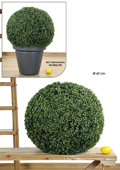 BOLA BOXWOOD. 62 cm. Verde.