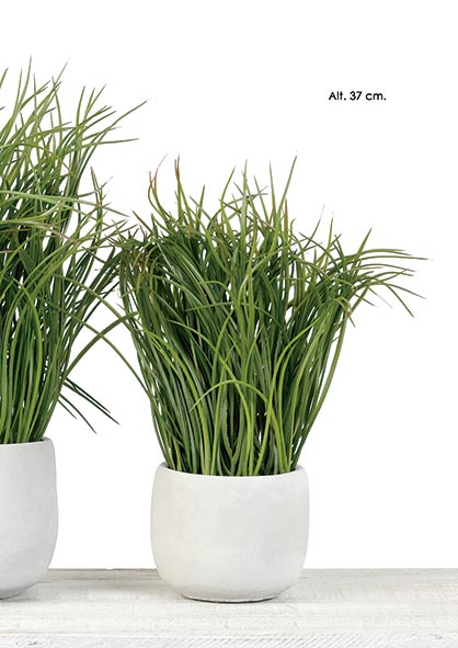 MACETA GRASS. 37 cm. Verde.